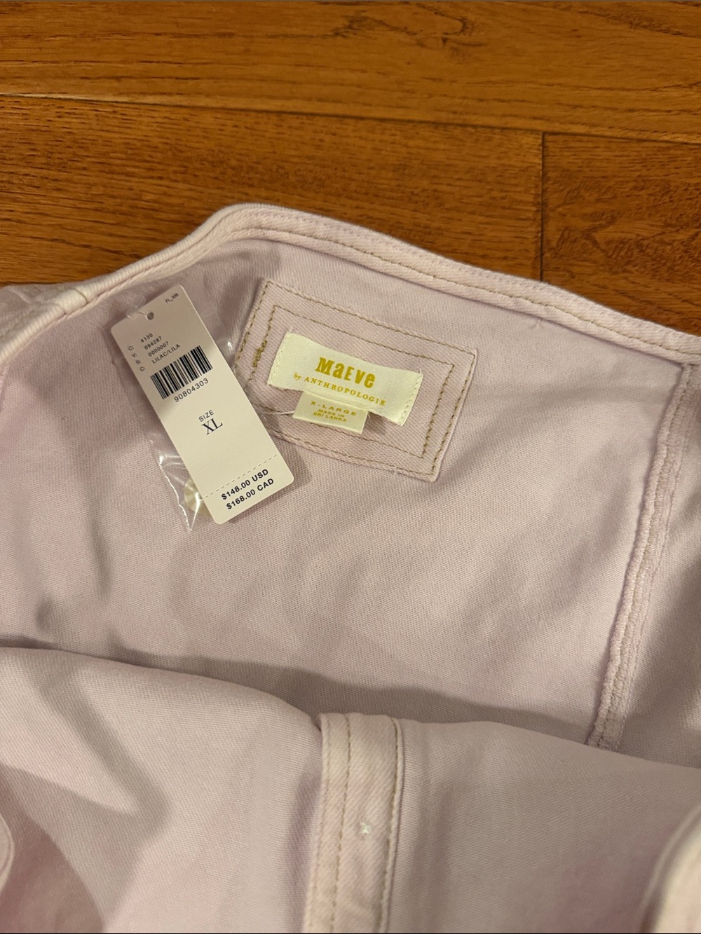 Maeve Light Pink Button-Down Mini Dress with Patch Pockets - Picture 2 of 4